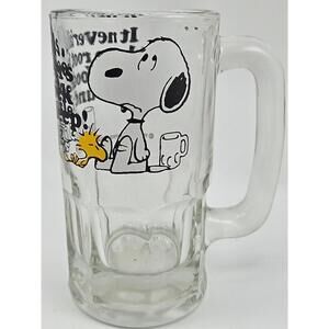 Vintage Peanuts Snoopy Woodstock Mug “Root Beer Dreams” Series (c. 1970s)